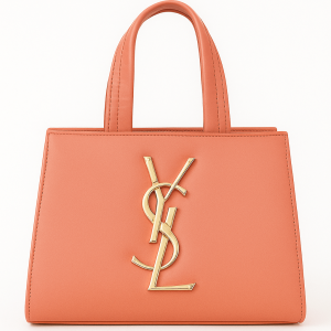 Coral Monogram Structured Mini Top-Handle Bag