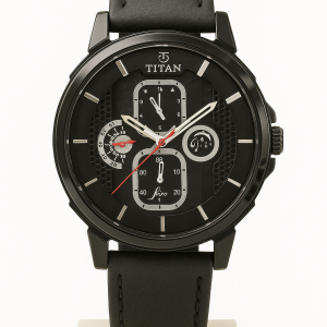 Titan Neo Black Chronograph Watch for Men