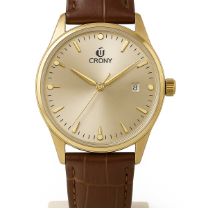 Crony Gold Edition Brown Leather Watch for Men
