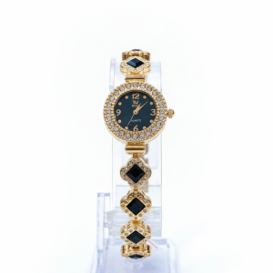 TU Women’s Luxury Black & Gold Watch