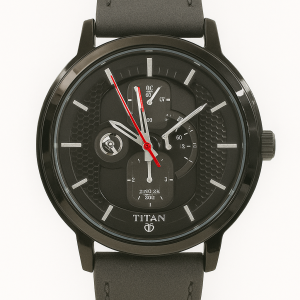 Titan Black Dial Multi-Function Men's Watch